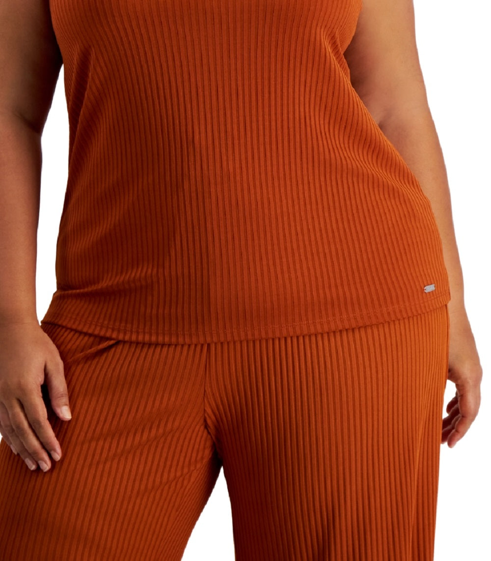 Calvin Klein Regata Feminina Canelada Marrom Tamanho 1X