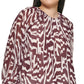 Blusa Calvin Klein Feminina Manga Longa Estampada Chiffon Roxa Tamanho XS