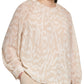 Blusa Calvin Klein Feminina Manga Longa Estampada Chiffon Marrom Tamanho XS