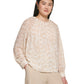 Blusa Calvin Klein Feminina Manga Longa Estampada Chiffon Marrom Tamanho XS