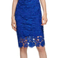 Vestido tubinho de renda sem mangas Calvin Klein feminino, azul, tamanho 10
