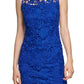 Vestido tubinho de renda sem mangas Calvin Klein feminino, azul, tamanho 8
