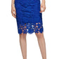 Vestido tubinho de renda sem mangas Calvin Klein feminino, azul, tamanho 8