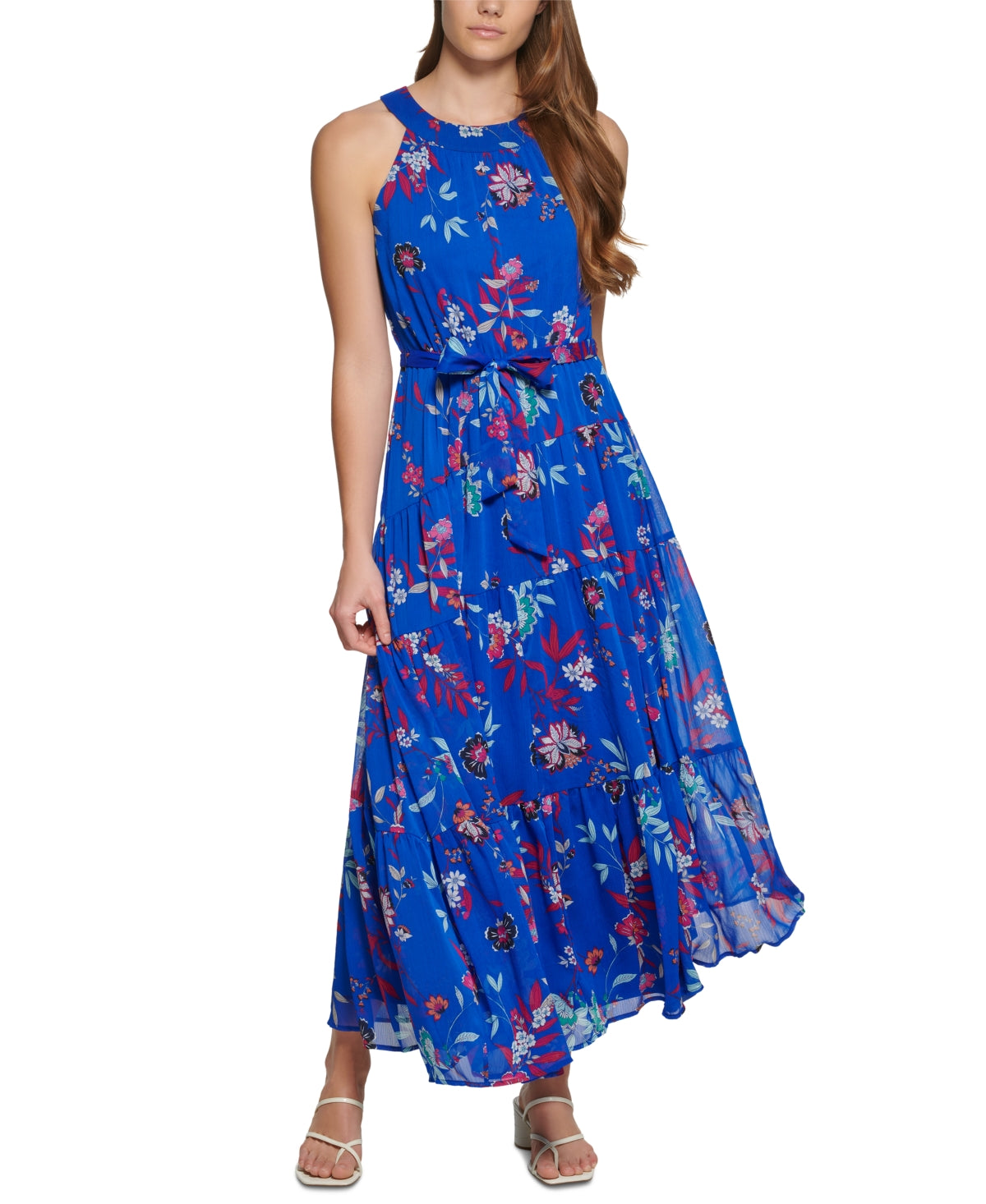 Vestido Calvin Klein Feminino Azul Tamanho 12