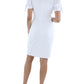Vestido Calvin Klein Feminino Crepe com Punhos Amarrados Branco Tamanho 12