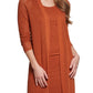 Calvin Klein Cardigan Feminino de Malha com Capuz e Zíper Marrom Tamanho P