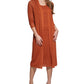 Calvin Klein Cardigan Feminino de Malha com Capuz e Zíper Marrom Tamanho P