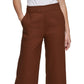 Calça Cropped de Linho Calvin Klein Feminina Marrom Tamanho Médio