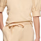 Calvin Klein Moletom Feminino de Algodão com Manga Bufante Marrom Tamanho X-G