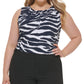 Blusa Calvin Klein Feminina Sem Mangas Azul Tamanho 3X