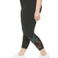 Calça legging feminina Calvin Klein Performance Plus Pride Ombre Logo 7/8 preta, tamanho 2X