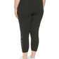 Calça legging feminina Calvin Klein Performance Plus Pride Ombre Logo 7/8 preta, tamanho 2X