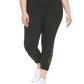Calça legging feminina Calvin Klein Performance Plus Pride Ombre Logo 7/8 preta, tamanho 2X