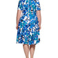 Vestido Calvin Klein Feminino Estampado Floral Azul Tamanho 22W
