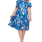 Vestido Calvin Klein Feminino Estampado Floral Azul Tamanho 18W