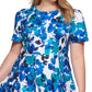 Vestido Calvin Klein Feminino Estampado Floral Azul Tamanho Pequeno Pequeno