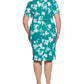 Vestido tubinho estampado Calvin Klein feminino verde tamanho 14W