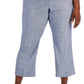 Calça Cropped Feminina Calvin Klein Azul Tamanho 16W