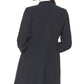 Calvin Klein Blazer longo feminino com frente aberta, azul, tamanho 4, pequeno