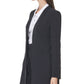 Calvin Klein Blazer longo feminino com frente aberta, azul, tamanho 4, pequeno