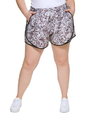 Calvin Klein Women's Printed Running Shorts Beige Size 3X