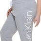 Calça jogger feminina Calvin Klein com logo cinza, tamanho 2X