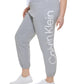 Calça jogger feminina Calvin Klein com logo cinza, tamanho 2X