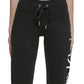 Calça jogger feminina Calvin Klein com logo preta, tamanho XX-G