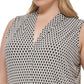 Blusa Calvin Klein Feminina com Estampa Geo e Gola V Verde Tamanho 3X