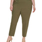 Calça feminina slim Calvin Klein verde tamanho 22W