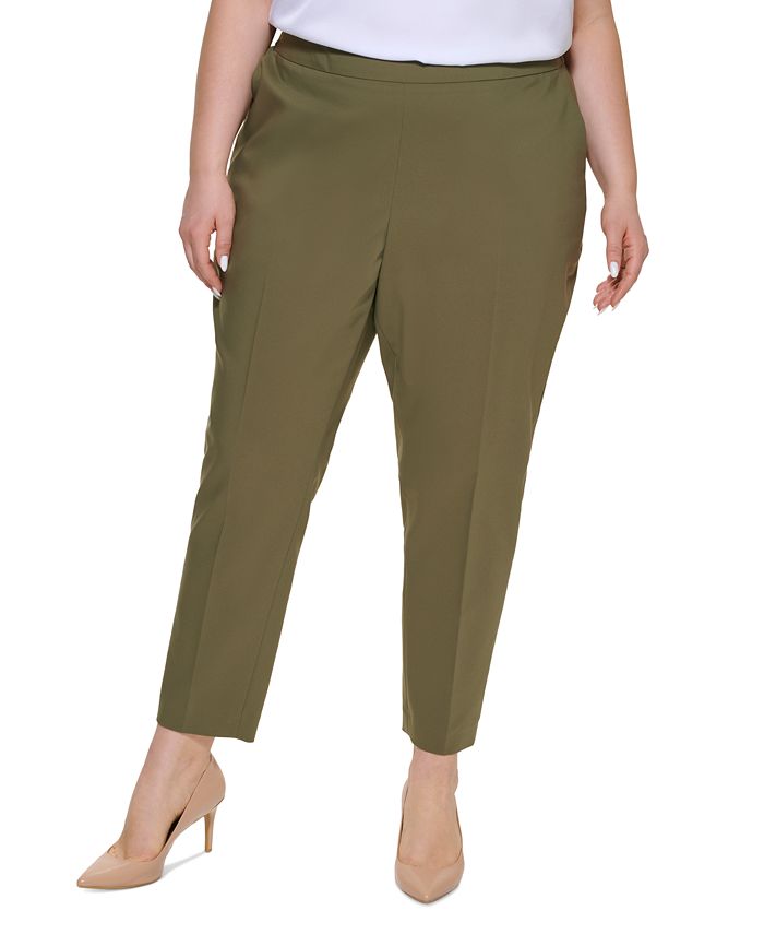 Calça feminina slim Calvin Klein verde tamanho 22W