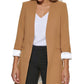 Calvin Klein Blazer Feminino Frente Aberta Manga 3/4 Marrom Tamanho 4 Petite