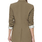 Calvin Klein Lux Feminino Um Botão Manga 3/4 Blazer Verde Tamanho 8 Petite