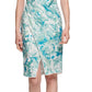 Vestido tubinho floral com lantejoulas Calvin Klein feminino, verde, tamanho 16