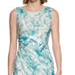 Vestido tubinho floral com lantejoulas Calvin Klein feminino, verde, tamanho 16