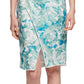 Vestido tubinho floral com lantejoulas Calvin Klein feminino, verde, tamanho 16