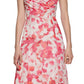 Vestido Calvin Klein Feminino Floral com Alças nas Costas Rosa Tamanho 6