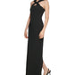 Vestido Calvin Klein Feminino Scuba Crepe Knot Front Preto Tamanho 16