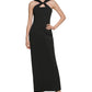 Vestido Calvin Klein Feminino Scuba Crepe com Nó Frontal Preto Tamanho 4