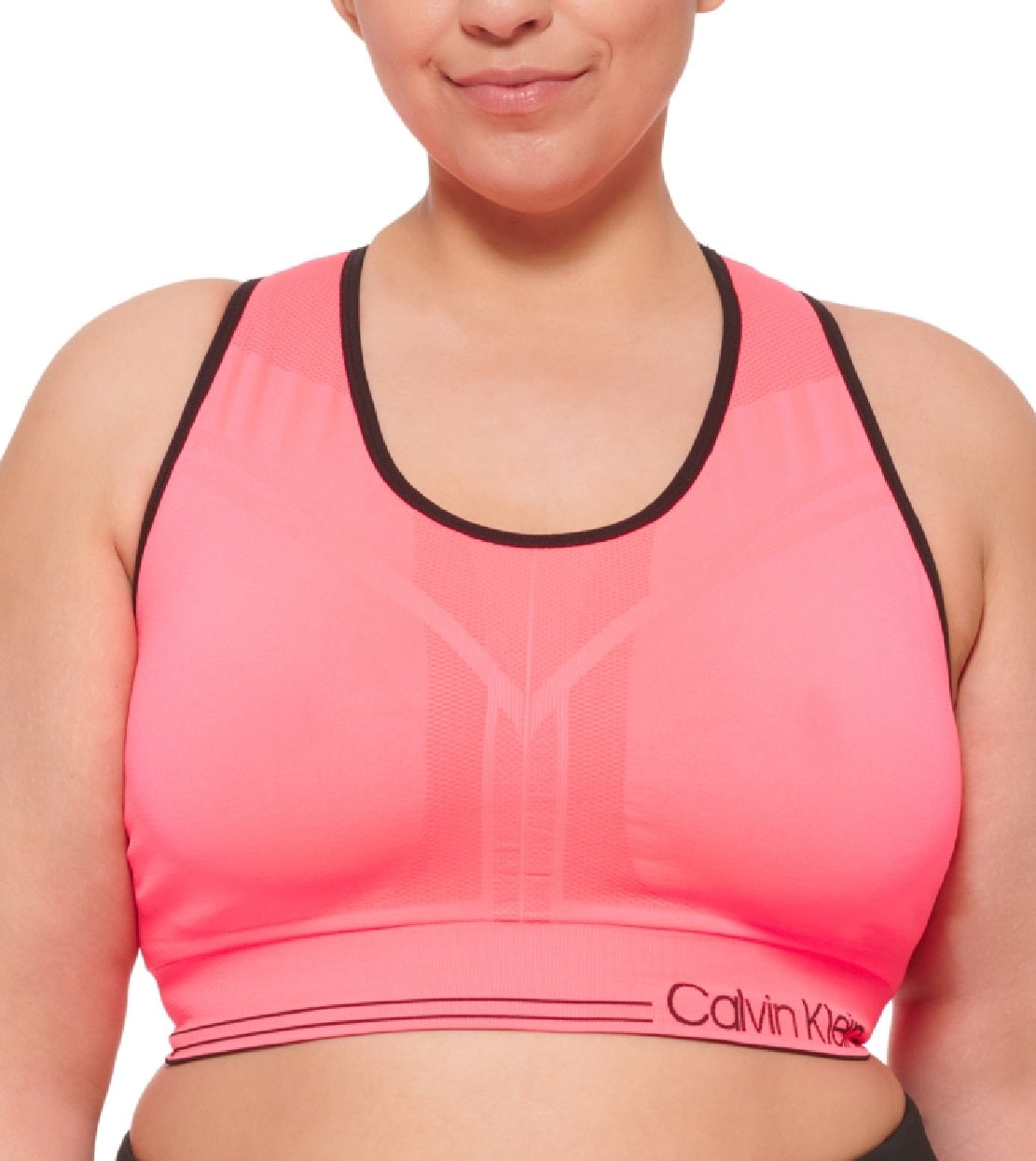 Sutiã esportivo reversível Calvin Klein feminino de médio impacto laranja tamanho 3X