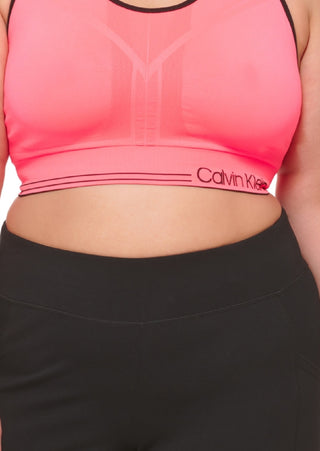 Calvin Klein Women's Reversible Medium Impact Sports Bra Orange Size 3X