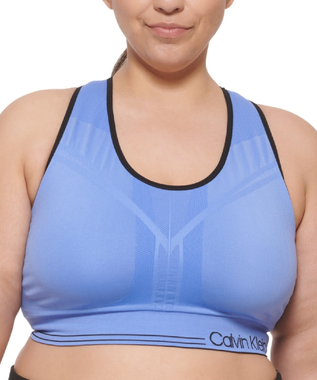 Sutiã esportivo reversível Calvin Klein feminino de impacto médio, roxo, tamanho 3X