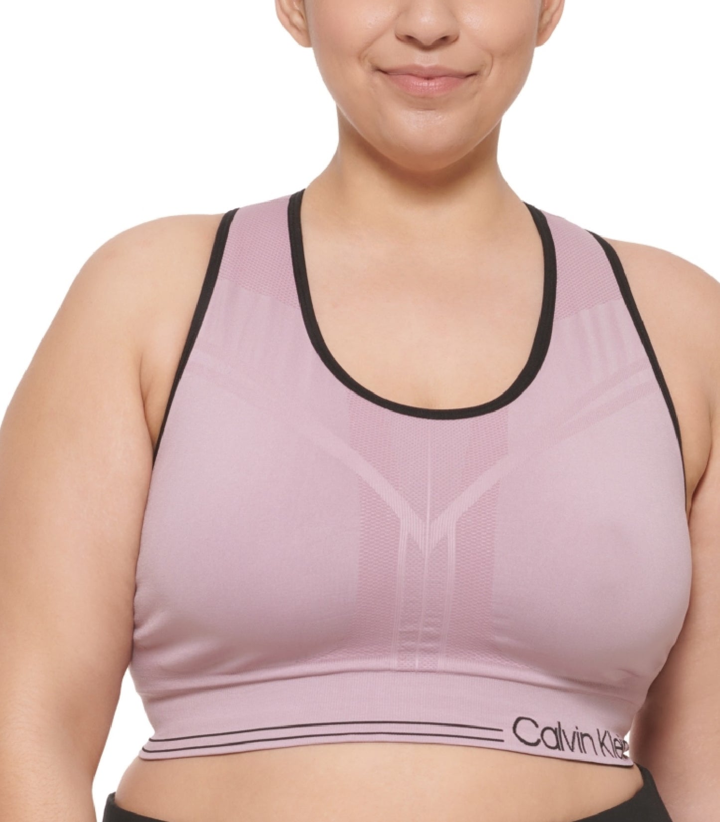 Sutiã esportivo reversível Calvin Klein feminino de médio impacto marrom tamanho 3X