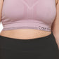 Sutiã esportivo reversível Calvin Klein feminino de médio impacto marrom tamanho 3X