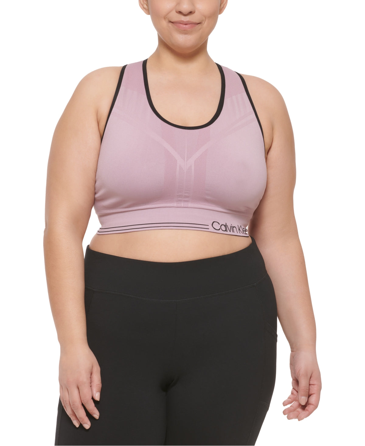 Sutiã esportivo reversível Calvin Klein feminino de médio impacto marrom tamanho 3X