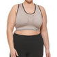 Sutiã esportivo reversível Calvin Klein feminino de médio impacto marrom tamanho 3X