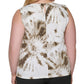 Blusa plissada tie-dye feminina Calvin Klein, verde, tamanho 3X