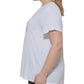 Camiseta Calvin Klein Feminina Triple Logo Branca Tamanho 1X