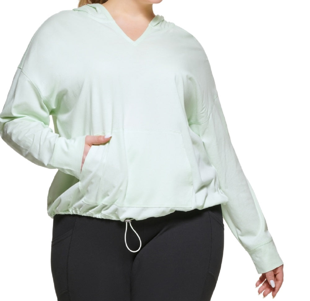 Camiseta Calvin Klein Feminina com Capuz Verde Tamanho 2X