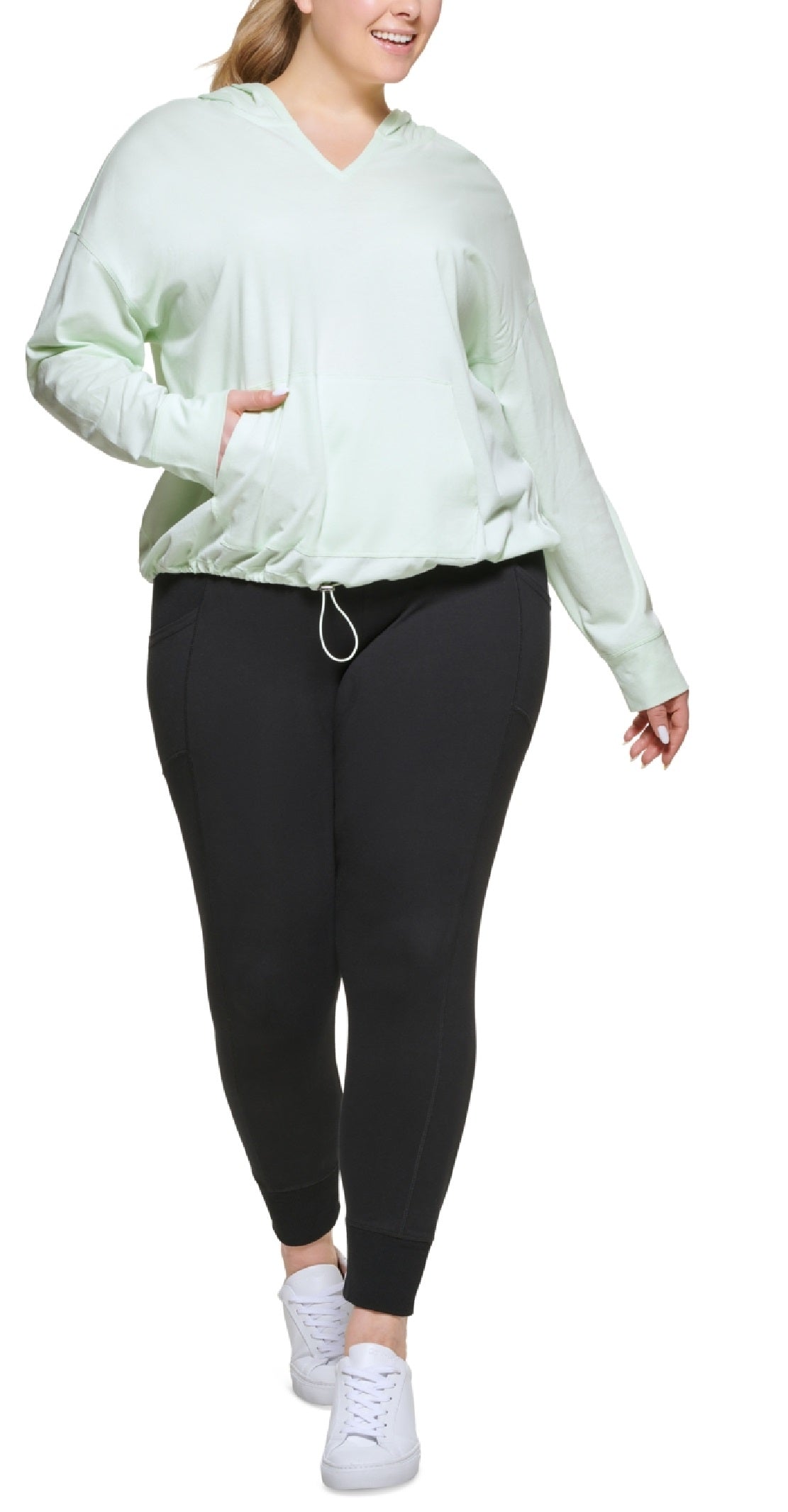 Camiseta Calvin Klein Feminina com Capuz Verde Tamanho 1X